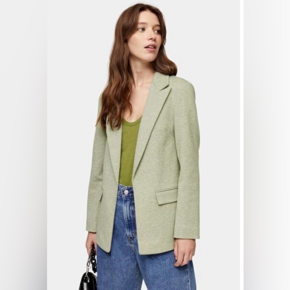 Topshop Green Blazer
